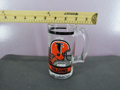 Vintage Atlanta Falcons Beer Mug Stein Tall Glass 1980s NFL