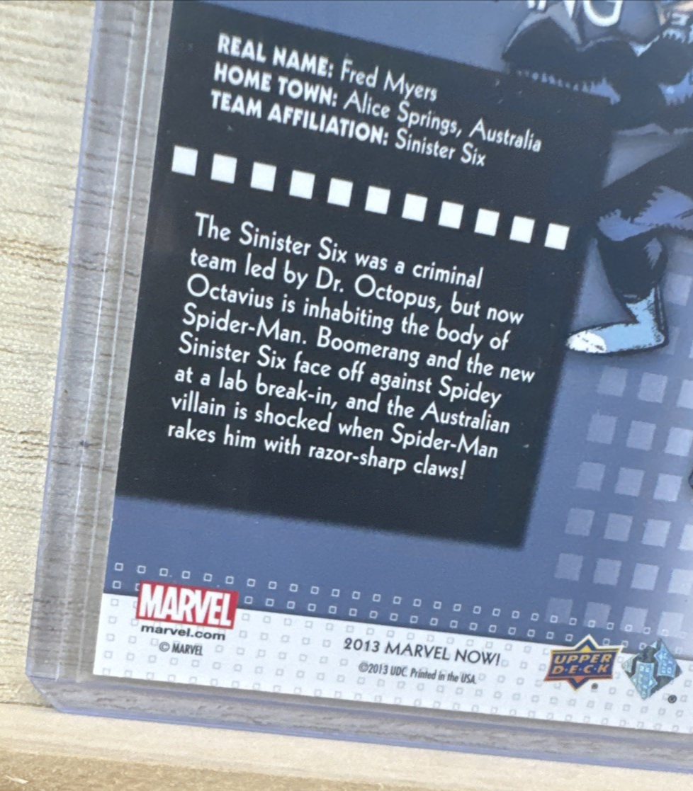 2013 Upper Deck Marvel Now SILVER - #16 Boomerang