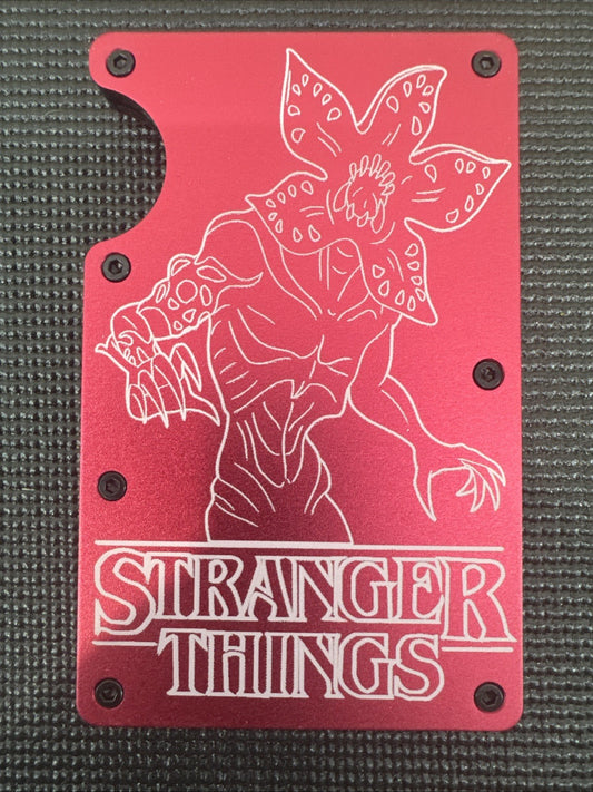 Metal Wallet - Laser Engraved - ST Red - RFID Blocking