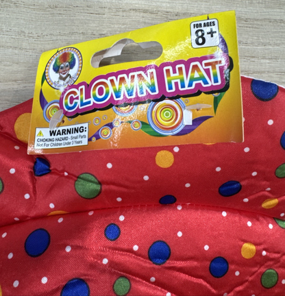 Clown Hat - Red Polka Dot