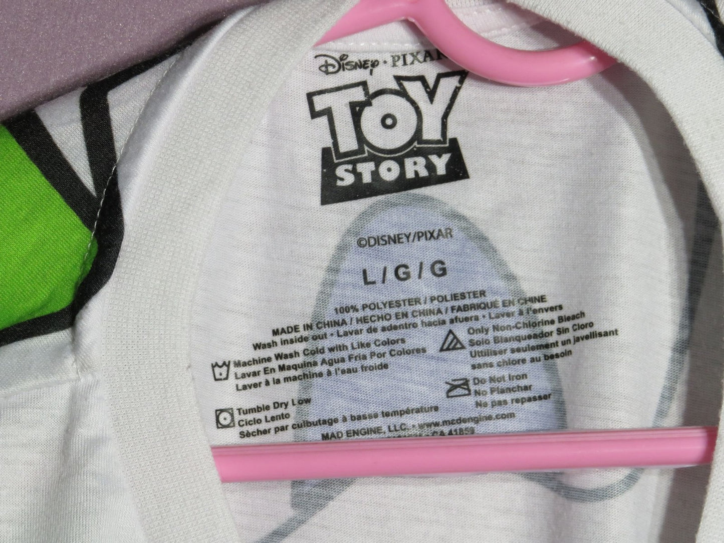 Disney Toy Story Buzz Lightyear Shirt - Men's L Long Sleeve Graphic Costume Top