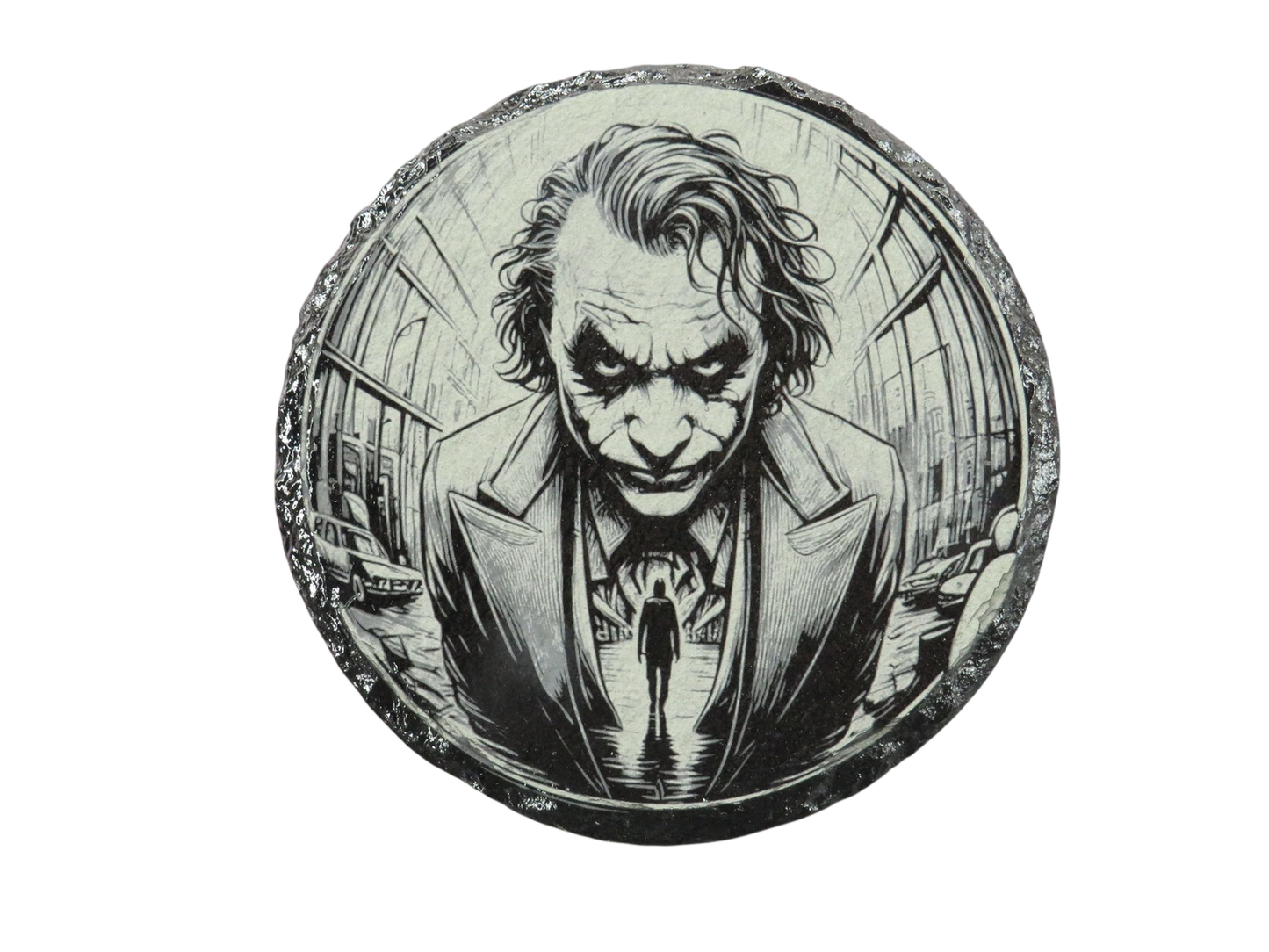 Laser Engraved Round Slate Coaster - DC5