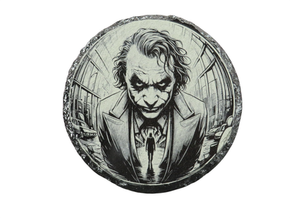 Laser Engraved Round Slate Coaster - DC5