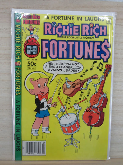 Richie Rich Fortunes #58 Sept - Harvey World Comic - 1981