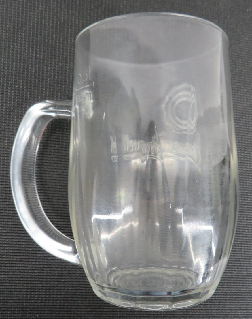 Pilsner Urquell Embossed Beer Mug Glass