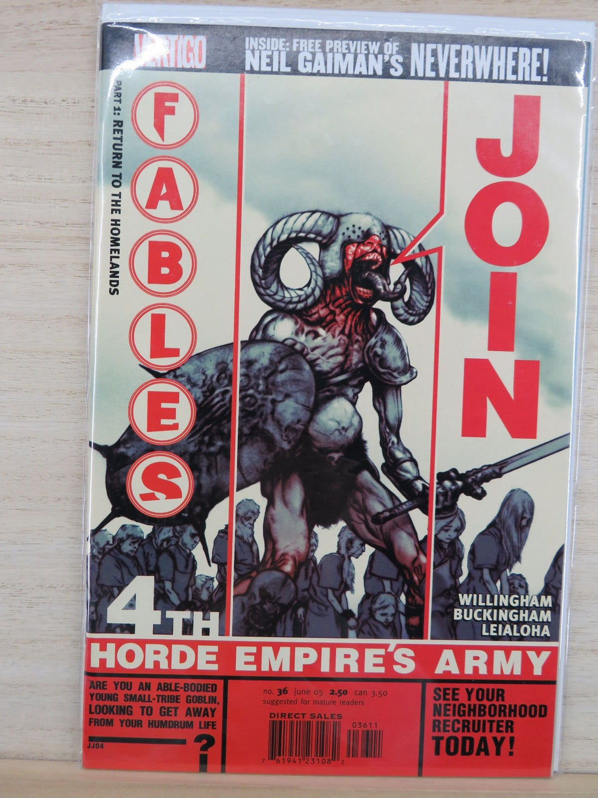 Fables #36 June 2005 Horde Empire's Army - Vertigo Comic