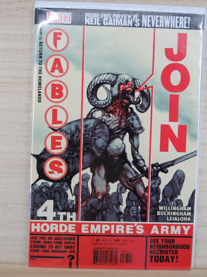 Fables #36 June 2005 Horde Empire's Army - Vertigo Comic