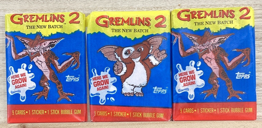 1990 Topps GREMLINS 2 Movie Trading Cards SEALED Wax Packs (Lot Of 3)
