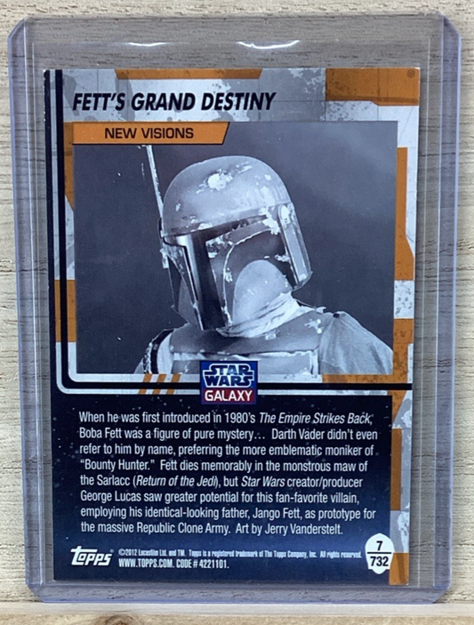 2012 Topps Star Wars Galaxy #7 FETT’s Grand Destiny