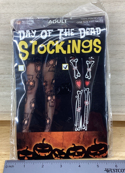 Day of the Dead - Bones Design - Adult Size Stockings