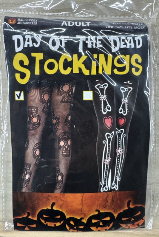 Day of the Dead - Skull Design - Adult Size Stockings