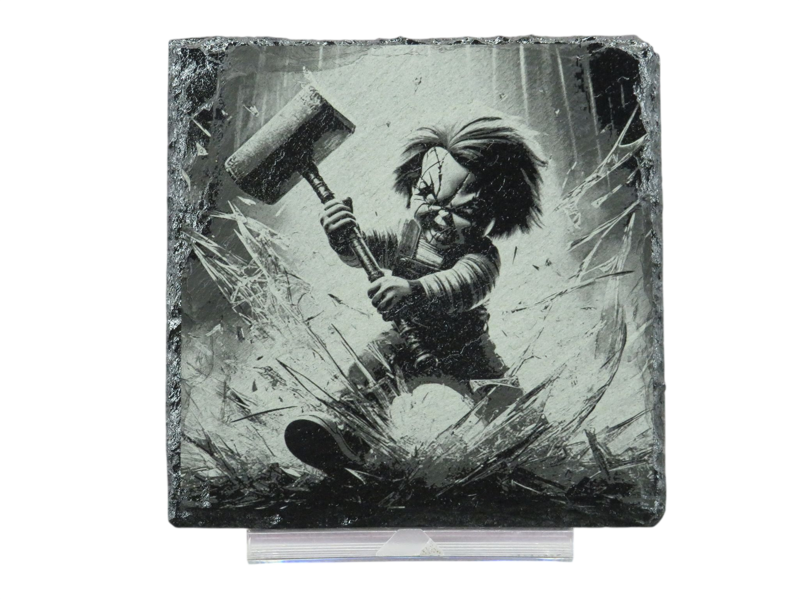 Laser Engraved Slate Coaster - CH5