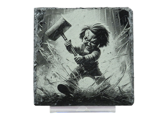 Laser Engraved Slate Coaster - CH5