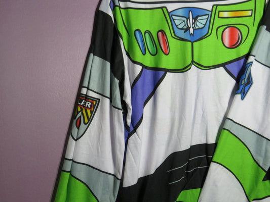 Disney Toy Story Buzz Lightyear Shirt - Men's L Long Sleeve Graphic Costume Top