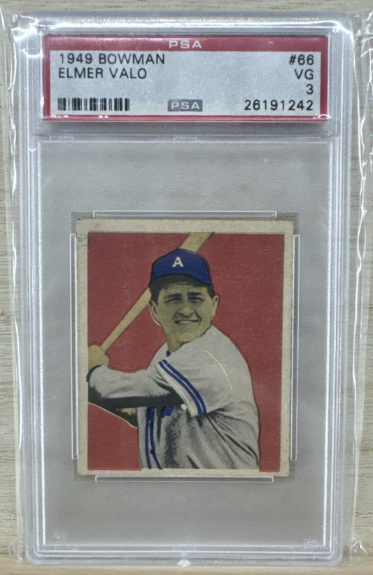 1949 Bowman - Elmer Valo #66 - PSA 3