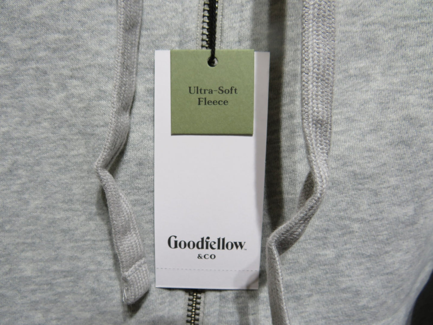 Goodfellow & Co Gray Hooded Ultra-Soft Fleece Sweatshirt - Size Small
