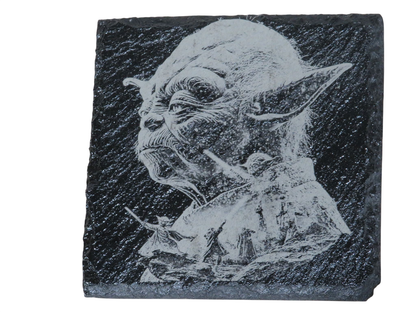 Laser Engraved Square Slate Coaster - YD