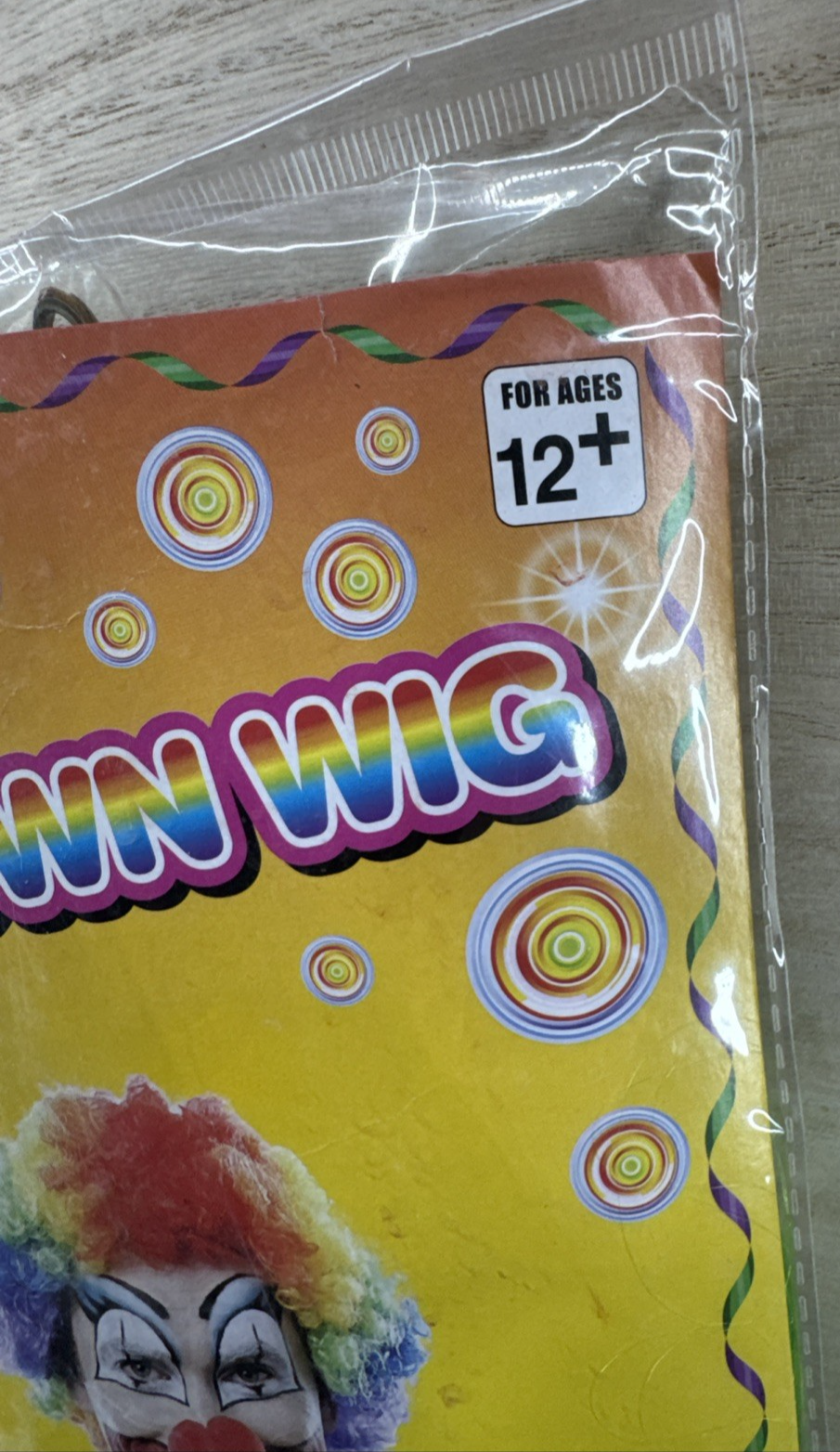 Clown Wig Ages 12+ - Multicolor