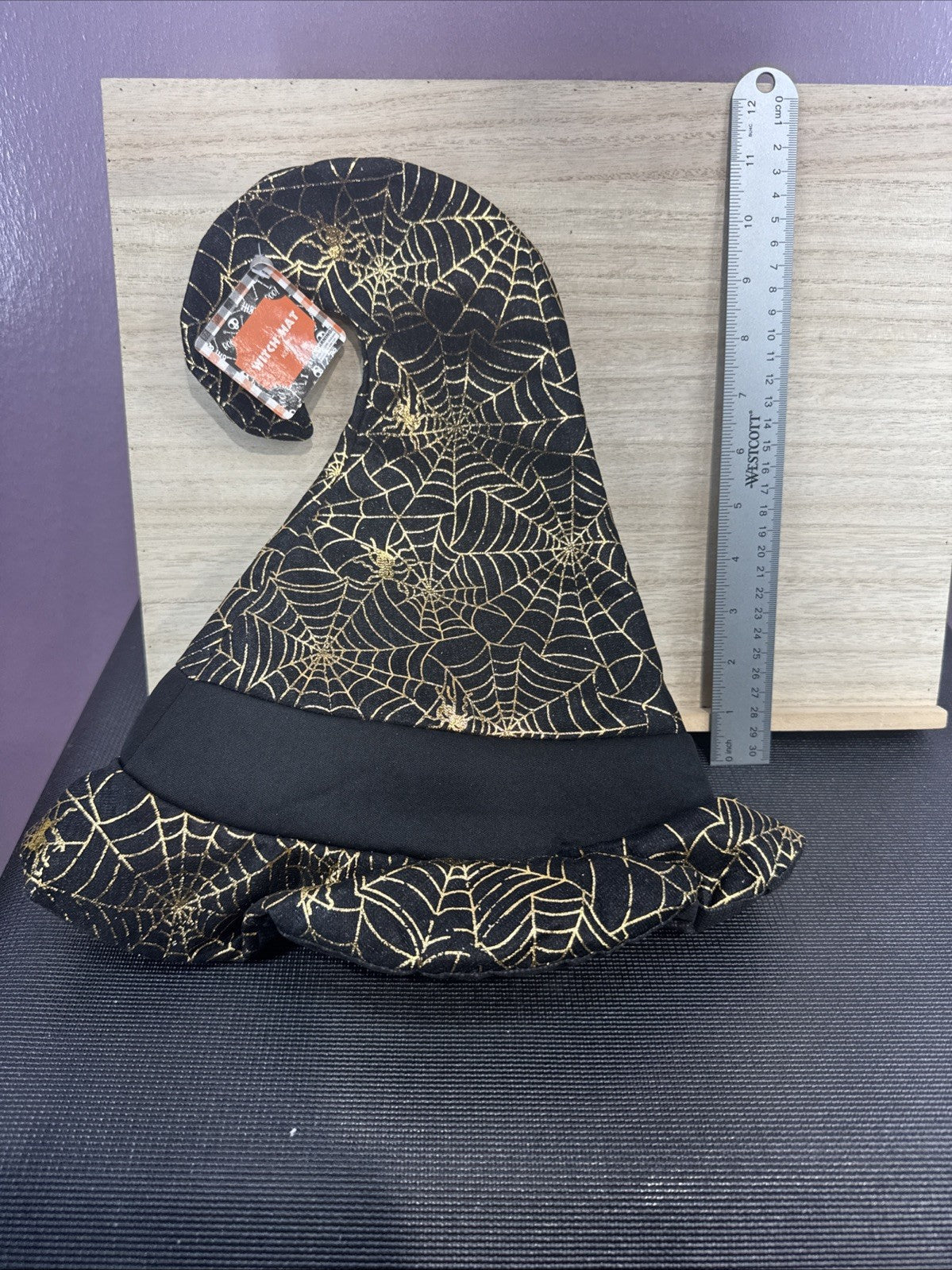 Gold Witch Hat - Spider Webs - Kids