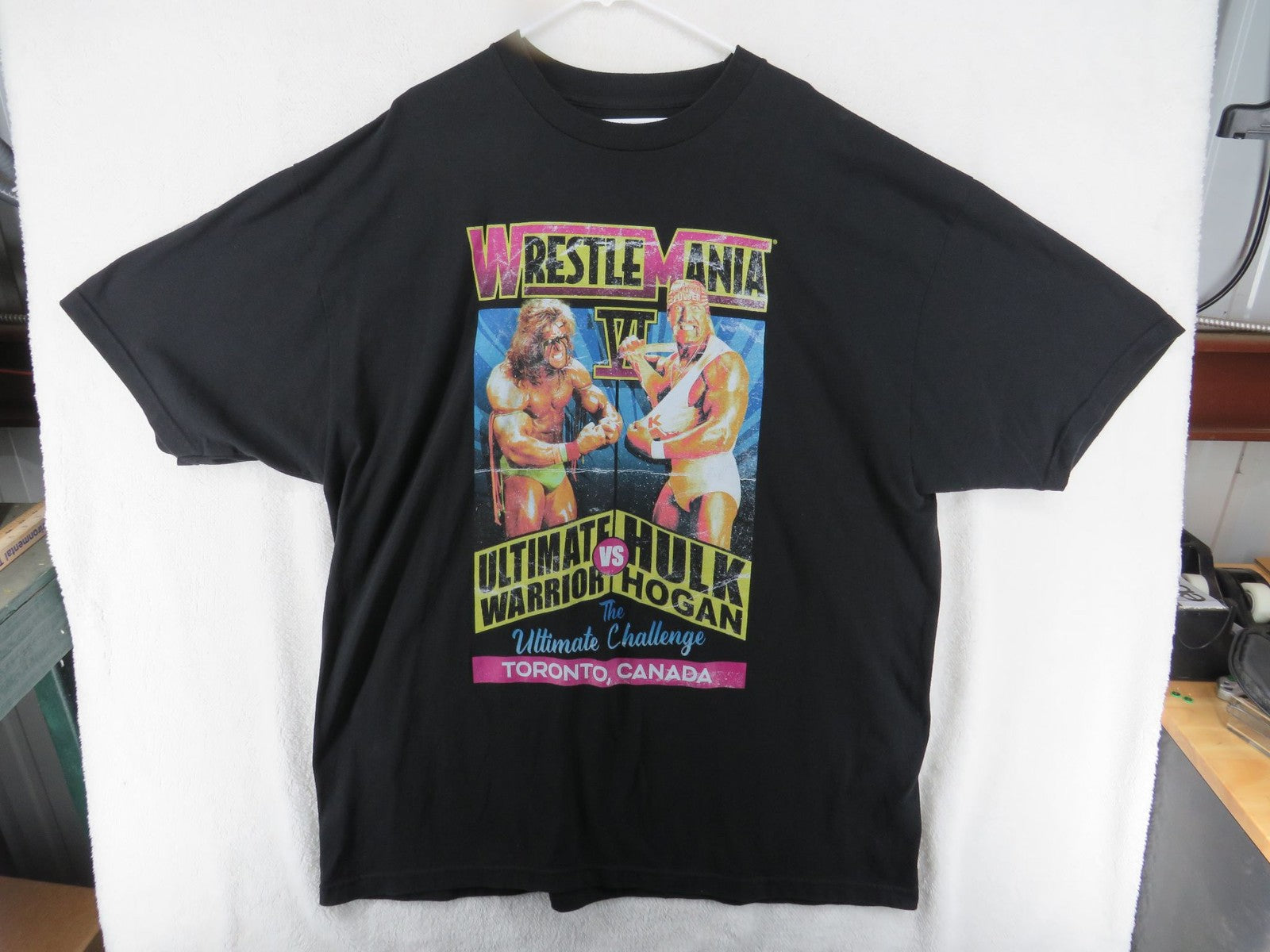 WWE WrestleMania T-Shirt - Men's 4XLT - Ultimate Warrior vs Hulk Hogan