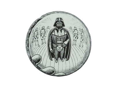 Laser Engraved Round Slate Coaster - SW5