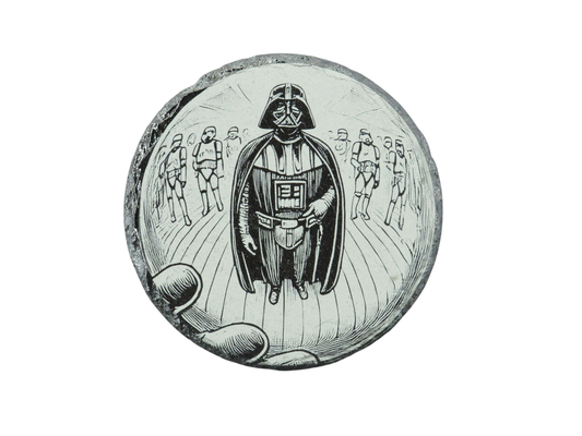 Laser Engraved Round Slate Coaster - SW5