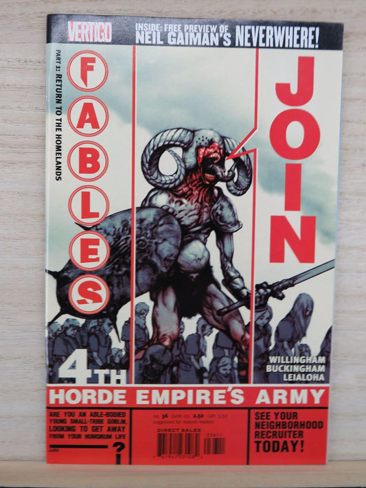 Fables #36 June 2005 Horde Empire's Army - Vertigo Comic