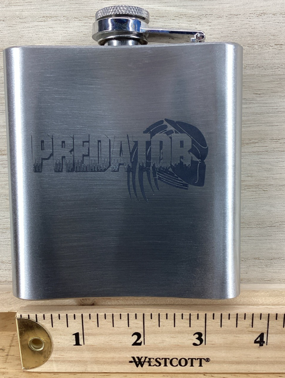 Laser Engraved 6 oz Stainless Steel Flask - P