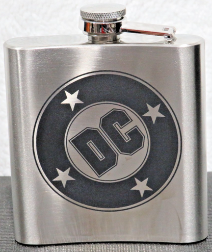 Laser Engraved 6 oz Stainless Steel Flask - HQ2