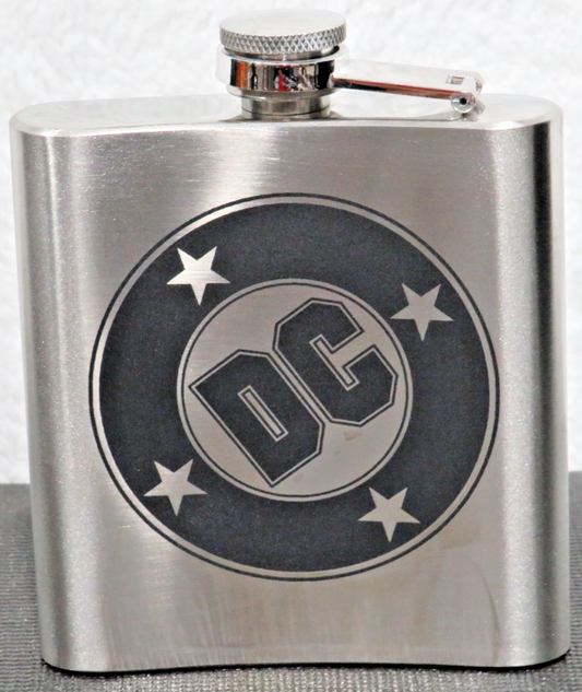 Laser Engraved 6 oz Stainless Steel Flask - HQ2