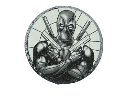 Laser Engraved Round Slate Coaster - MV1
