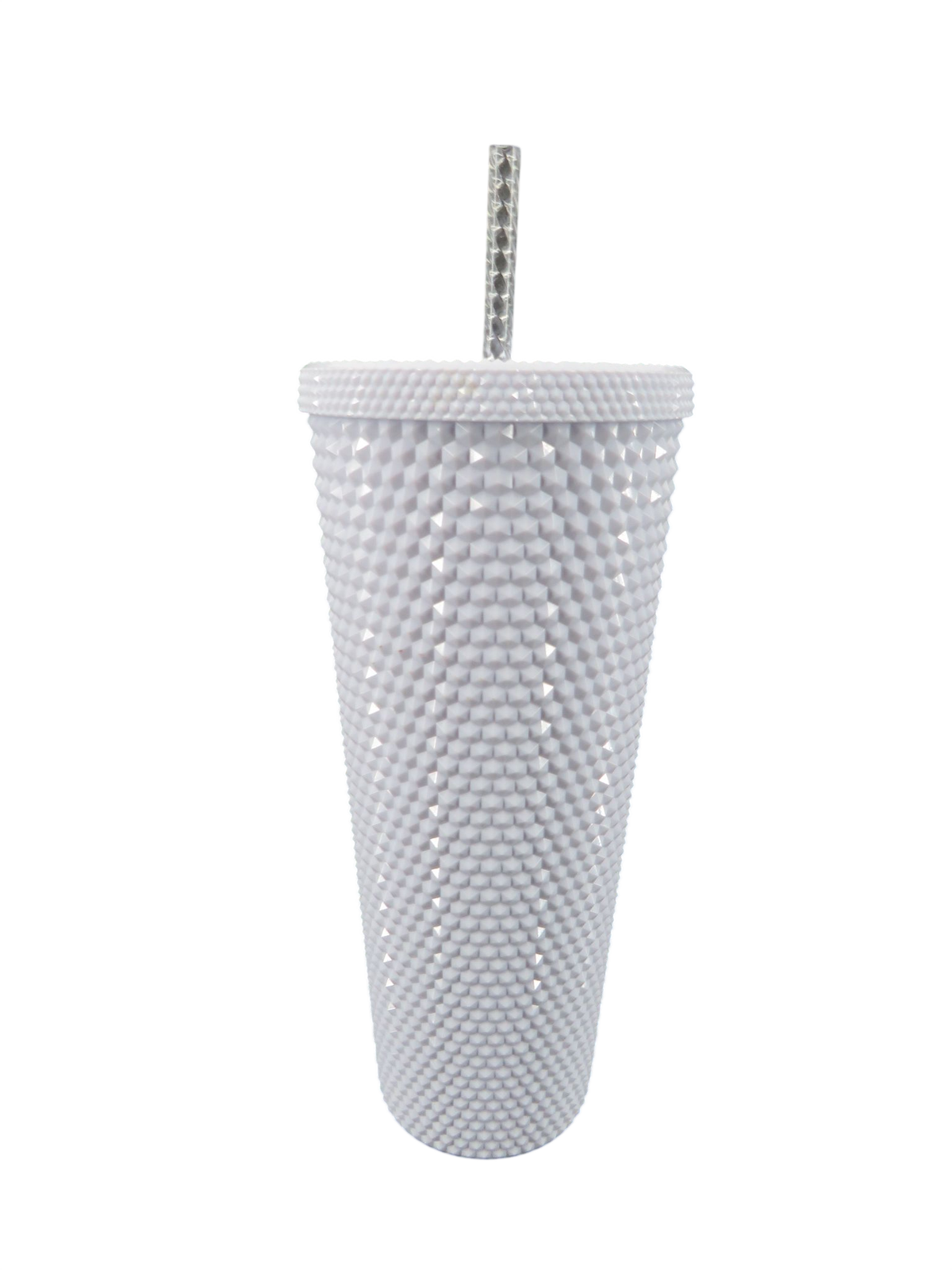 Starbucks Tumbler 24oz White Studded Cold Drink Cup w/Reusable Straw