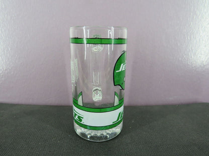 Vintage New York Jets Beer Mug Stein Tall Glass 1980s NFL