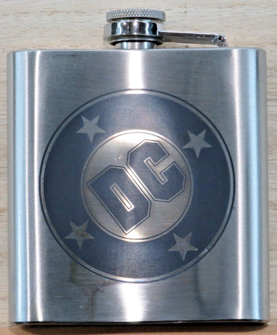 Laser Engraved 6 oz Stainless Steel Flask - HQ
