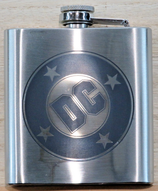 Laser Engraved 6 oz Stainless Steel Flask - HQ