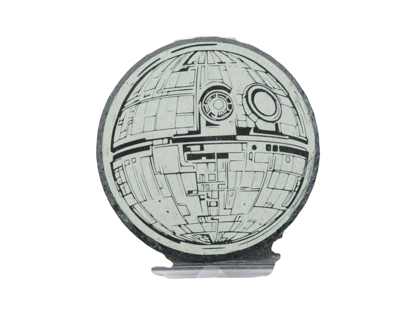 Laser Engraved Round Slate Coaster - SW9