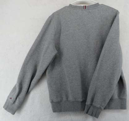 Tommy Hilfiger Men's Sweatshirt - Big Flag Logo Spell Out - Gray - Size Medium
