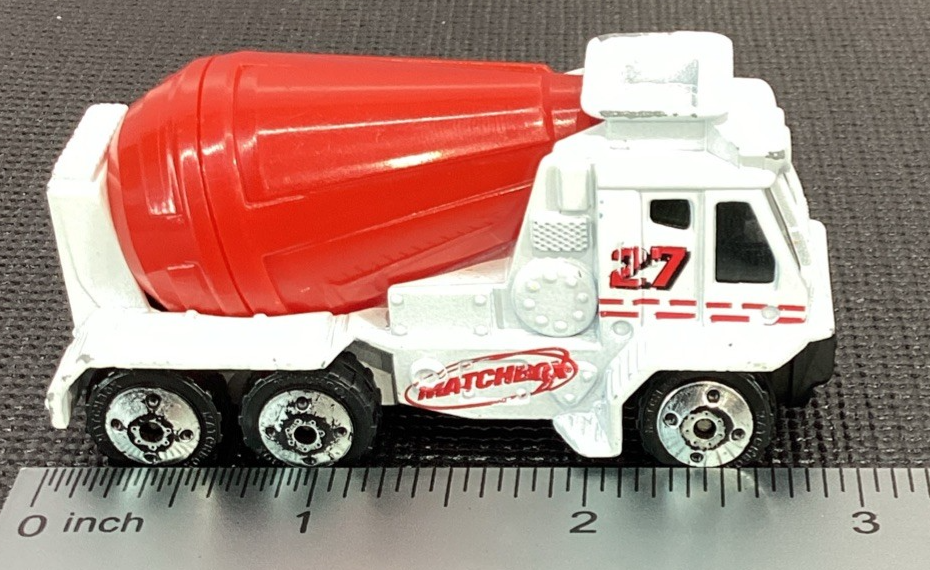 2000 Matchbox - White & Red Cement Mixer