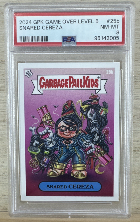 2024 Garbage Pail Kids Game Over Level 5 - Snared Cereza 25b - PSA 8