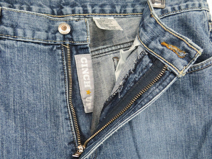Cinch Jeans Mens 38x30 Blue Straight Leg Zipper Fly Five Pocket Denim Classic