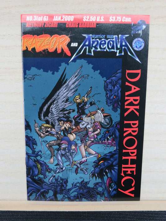 Razor and Warrior Nun Areala #3 of 6 Jan 2000 Dark Prophecy - London Night Comic