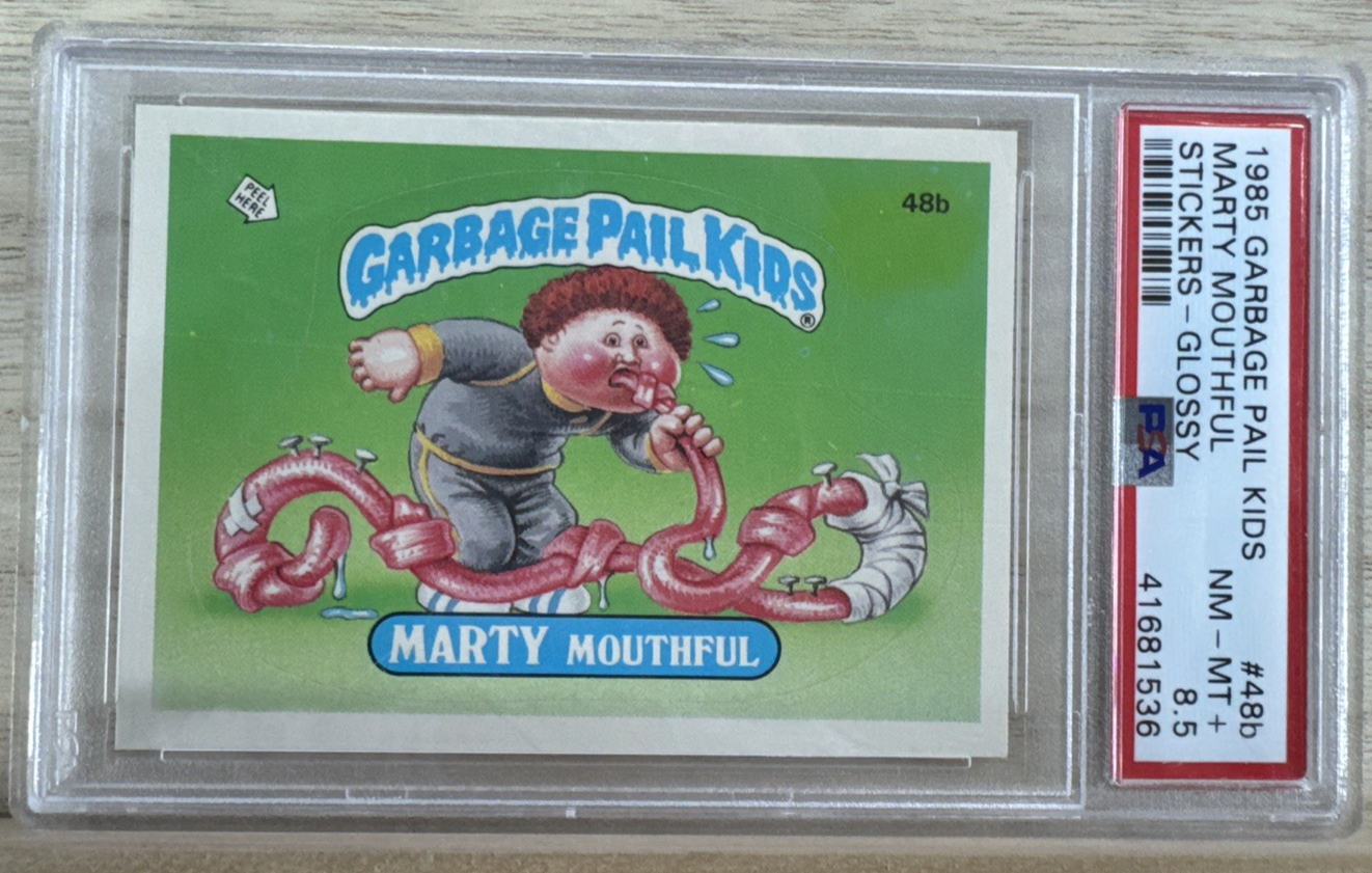 1985 Garbage Pail Kids - Marty Mouthful #48b - PSA 8.5