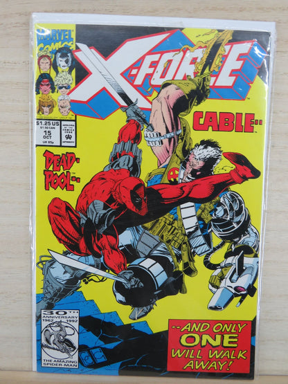 X-Force #15 Oct 1992 - Deadpool vs Cable - Marvel Comic