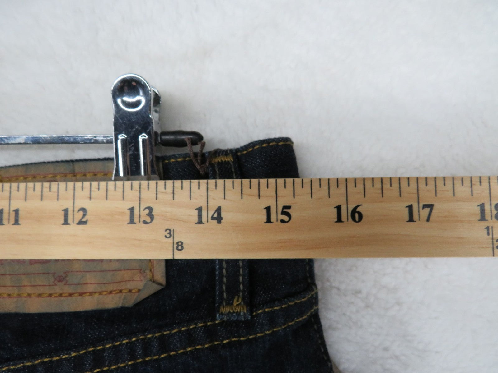 John B Stetson Jeans Men's W30 L36 Standard Straight Leg Indigo Work Denim 1520
