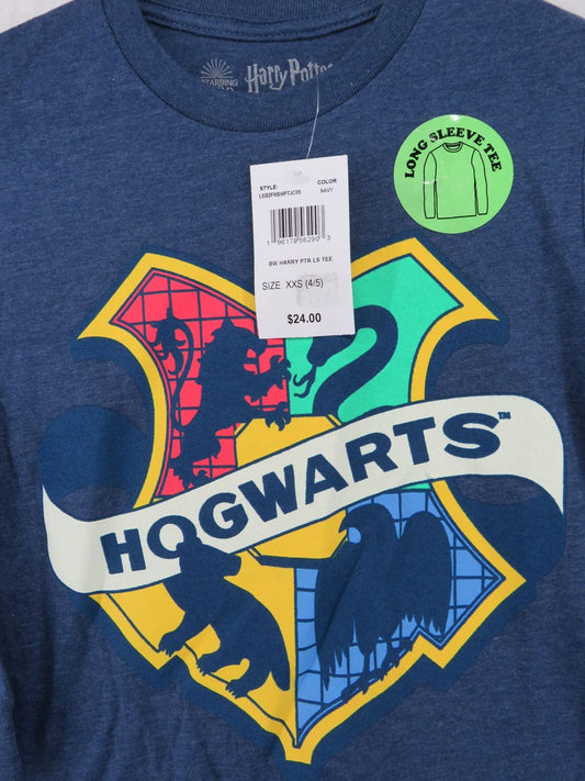 Harry Potter Kid's XXS 4/5 Hogwarts Long Sleeve Graphic Tee1