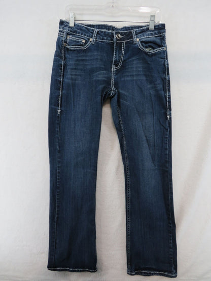 Cowgirl Tuff Co Jeans Women's W:30 L:33 Bootcut Embroidered Sequin Back Pockets