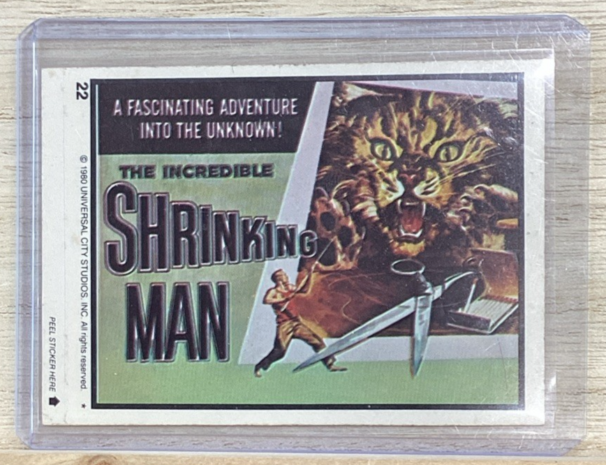 1980 Universal City Studios Monster Hall of Fame Sticker / The Shrinking Man #22