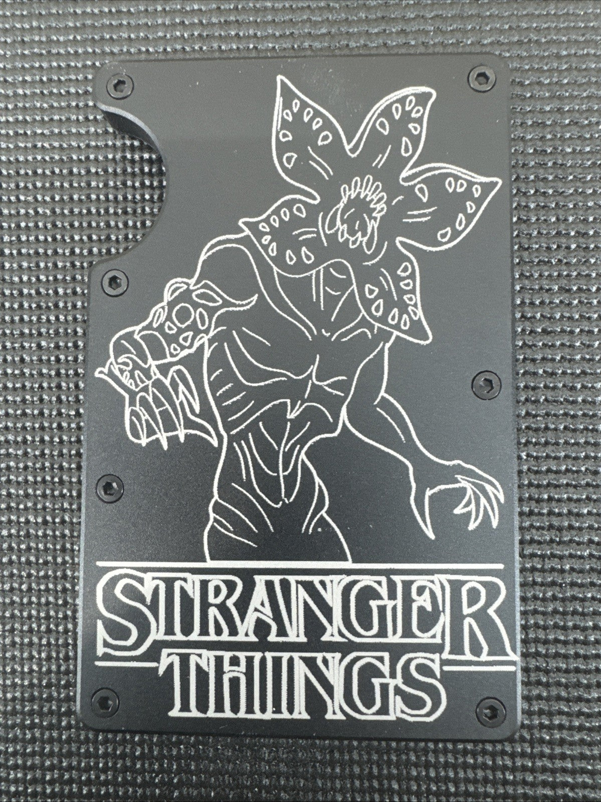 Metal Wallet - Laser Engraved ST Black - RFID Blocking
