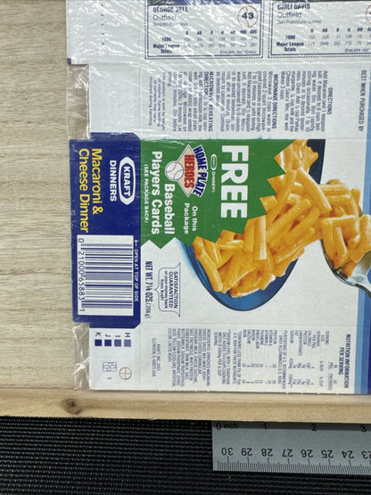 1987 Kraft Home Plate Heroes Never Folded Panel - George Bell Chili Davis