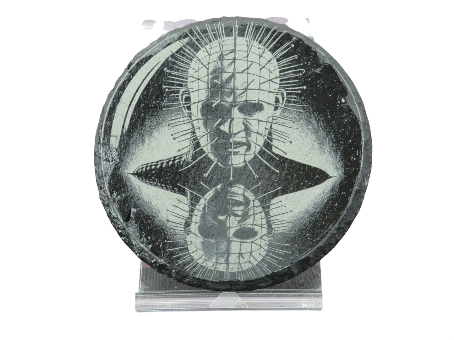 Laser Engraved Round Slate Coaster - PH3